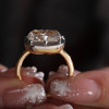 3ct Cushion Cut Vintage Two Tone Classic Engagement Ring