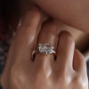 3ct Cushion Cut Vintage Two Tone Classic Engagement Ring