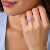 8ctw Round Cut Multicolor Sapphire Rainbow Eternity Ring