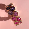 8ctw Round Cut Multicolor Sapphire Rainbow Eternity Ring