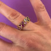 8ctw Round Cut Multicolor Sapphire Rainbow Eternity Ring