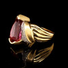 5.8ct Pear Cut Ruby Bold Vintage Cocktail Ring