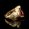 5.8ct Pear Cut Ruby Bold Vintage Cocktail Ring