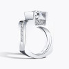 4.2ct Princess Cut Modern Style Square Wedding Ring Set