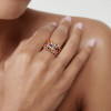 15ctw Multicolor Sapphire Allover Paved Bold Cocktail Ring