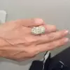 9.3ct Oval Cut Three Pieces Vintage Crown Wedding Ring Set