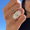 9.3ct Oval Cut Three Pieces Vintage Crown Wedding Ring Set