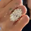 9.3ct Oval Cut Three Pieces Vintage Crown Wedding Ring Set