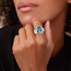 3ct Oval Cut Blue Sapphire Mechanical Style Unisex Engagement Ring