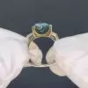 3ct Oval Cut Blue Sapphire Mechanical Style Unisex Engagement Ring