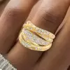 2ctw Flush Set Intertwined Bold Cocktail Ring