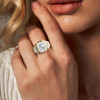 6ct Cushion Cut White Sapphire Three Stone Engagement Ring