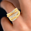 2ctw Flush Set Intertwined Bold Cocktail Ring