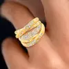 2ctw Flush Set Intertwined Bold Cocktail Ring