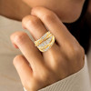 2ctw Flush Set Intertwined Bold Cocktail Ring