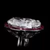 15ct Large Oval Cut Ruby Halo Vintage Cocktail Ring