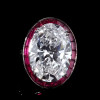 15ct Large Oval Cut Ruby Halo Vintage Cocktail Ring