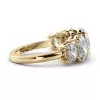 5ctw Oval Cut Gold Tone Five-Stone Engagement Ring