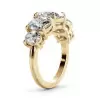 5ctw Oval Cut Gold Tone Five-Stone Engagement Ring