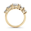 5ctw Oval Cut Gold Tone Five-Stone Engagement Ring