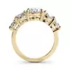 5ctw Oval Cut Gold Tone Five-Stone Engagement Ring