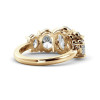 5ctw Oval Cut Gold Tone Five-Stone Engagement Ring