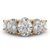 5ctw Oval Cut Gold Tone Five-Stone Engagement Ring