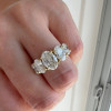 5ctw Oval Cut Gold Tone Five-Stone Engagement Ring