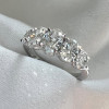 5ctw Oval Cut Gold Tone Five-Stone Engagement Ring