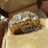 8ctw Round Cut Vintage Curving Three Stone Engagement Ring