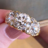 8ctw Round Cut Vintage Curving Three Stone Engagement Ring