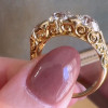 8ctw Round Cut Vintage Curving Three Stone Engagement Ring