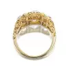 8ctw Round Cut Vintage Curving Three Stone Engagement Ring
