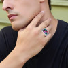 13ctw Multi-cut Multicolor Sapphire Pinky Cocktail Ring