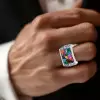 13ctw Multi-cut Multicolor Sapphire Pinky Cocktail Ring
