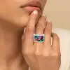 13ctw Multi-cut Multicolor Sapphire Pinky Cocktail Ring