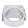 13ctw Multi-cut Multicolor Sapphire Pinky Cocktail Ring