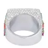 13ctw Multi-cut Multicolor Sapphire Pinky Cocktail Ring