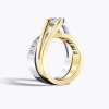 2ct Princess Cut Two Tone Modern Ribbon Engagement Ring