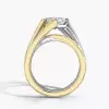 2ct Princess Cut Two Tone Modern Ribbon Engagement Ring