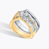 2ct Princess Cut Two Tone Modern Ribbon Engagement Ring
