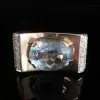 5ct East-west Oval Cut Aquamarine Art-deco Cocktail Ring