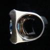 5ct East-west Oval Cut Aquamarine Art-deco Cocktail Ring