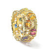 6ctw Oval Cut Rainbow Sapphire Nature-inspired Cocktail Ring