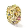 6ctw Oval Cut Rainbow Sapphire Nature-inspired Cocktail Ring