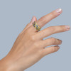 6ctw Oval Cut Rainbow Sapphire Nature-inspired Cocktail Ring