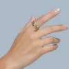 6ctw Oval Cut Rainbow Sapphire Nature-inspired Cocktail Ring