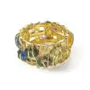 6ctw Oval Cut Rainbow Sapphire Nature-inspired Cocktail Ring