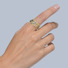 6ctw Oval Cut Rainbow Sapphire Nature-inspired Cocktail Ring