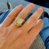4.2ct Pear Cut Intertwined Split Shank Engagement Ring